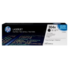 CC530AD | Twin pack of HP 304A Black Toners, 2 x 3,500 pages Image