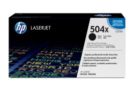 CE250X | HP 504X Black Toner, prints up to 10,500 pages