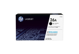 CF226A | HP 26A Black Toner, prints up to 3,100 pages