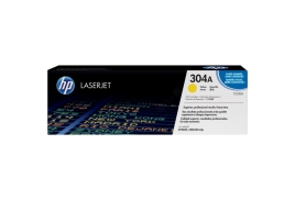 CC532A | HP 304A Yellow Toner, prints up to 2,800 pages