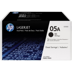 CE505AD | Twin pack of HP 05A Black Toners, 2 x 2,300 pages Image