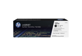 CF210XD | Twin pack of HP 131X Black Toners, 2 x 2,400 pages