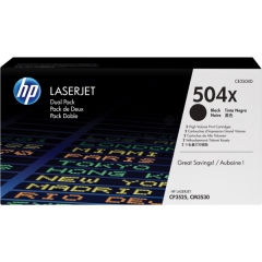 CE250XD | Twin pack of HP 504X Black Toners, 2 x 10,500 pages Image