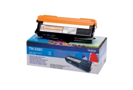 TN328C | Original Brother TN-328C Cyan Toner, prints up to 6,000 pages