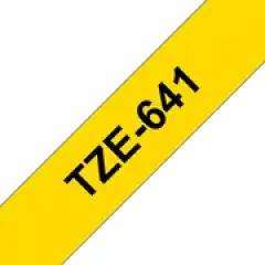 Brother TZE641 label-making tape Black on yellow TZe Image