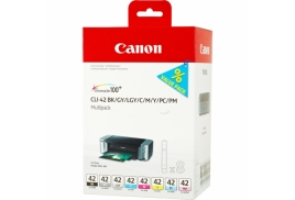 Original Canon CLI-42 (6384B010) Ink cartridge multi pack, 8x13ml, Pack qty 8