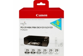 Original Canon PGI-29 (4868B018) Ink cartridge multi pack, Pack qty 6