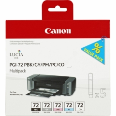 Original Canon PGI-72 (6403B007) Ink cartridge multi pack, 5x14ml, Pack qty 5 Image