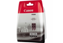 1509B012 | Twin-pack of Canon PGI-35BK Black inks, contains 2 x 9ml cartridges, of ink, prints up to 2 x 191 pages