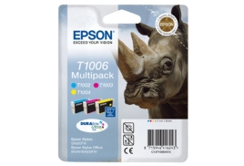 Original Epson T1006 (C13T10064010) Ink cartridge multi pack, 3x11,1ml, Pack qty 3