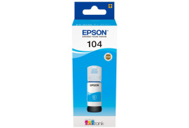 C13T00P240 | Original Epson 104 Cyan Ink Bottle, prints up to 7,500 pages, 70ml