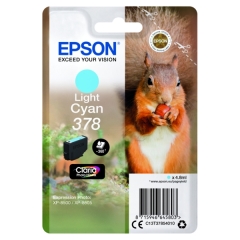 Original Epson 378 (C13T37854010) Ink cartridge bright cyan, 360 pages, 5ml Image