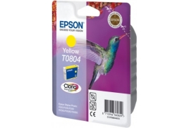 Original Epson T0804 (C13T08044011) Ink cartridge yellow, 620 pages, 7ml