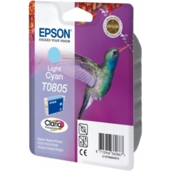 Original Epson T0805 (C13T08054011) Ink cartridge bright cyan, 330 pages, 7ml Image