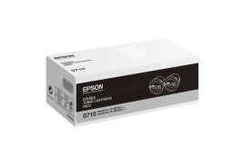 Epson C13S050710/0710 Toner cartridge black twin pack, 2x2.5K pages Pack=2 for Epson Workforce AL-M