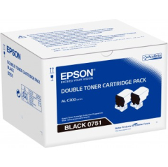 Epson C13S050751/0751 Toner-kit black twin pack, 2x7.3K pages Pack=2 for Epson AL-C 300 Image