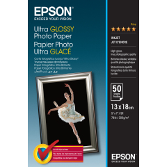 Epson Ultra Glossy Photo Paper - 13x18cm - 50 Sheets Image
