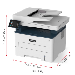 Xerox B235 Multifunction Printer, Print/Scan/Copy/Fax, Black and White Laser, Wireless, All In One Image