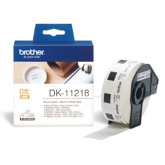 Brother DK-11218 Round Labels White Image