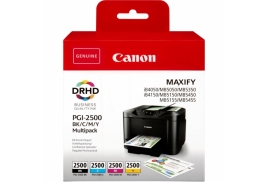 Original Canon PGI-2500 BKCMY (9290B004) Ink cartridge multi pack, 29,1ml + 3 x 9,6ml, Pack qty 4
