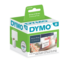 Dymo 99015/S0722440 DirectLabel-etikettes Disk 70mm x 54mm for Dymo 400 Duo/60mm Image
