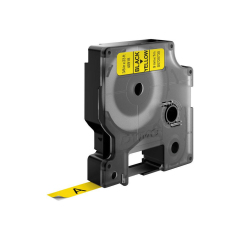 Dymo 40918 D1 9mm x 7m Black on Yellow Tape Image